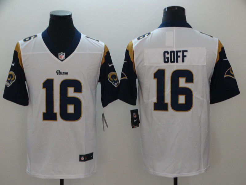 Men Los Angeles Rams #16 Goff White Nike Vapor Untouchable Limited Playe NFL Jerseys->youth nfl jersey->Youth Jersey